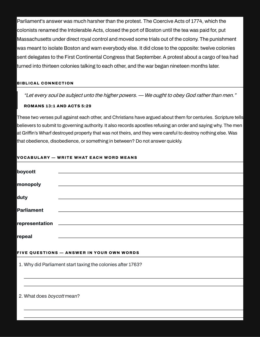 The Boston Tea Party, page 2