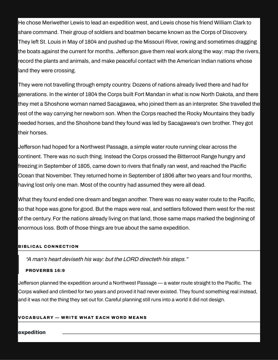 Lewis and Clark: The Corps of Discovery, page 2